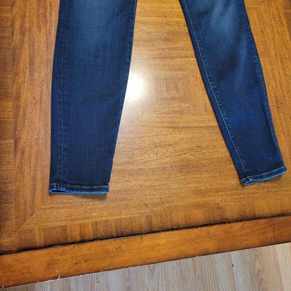 Good American Deep Wash Blue High Rise Skinny Jeans - Picture 5 of 11